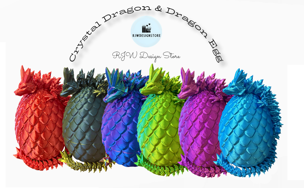 Dragon Fidget Toy & Dragon Egg - Articulated Dragon - Handmade 3D Printed - Fantasy Game of Thrones 3D Lizard Desk Decor.