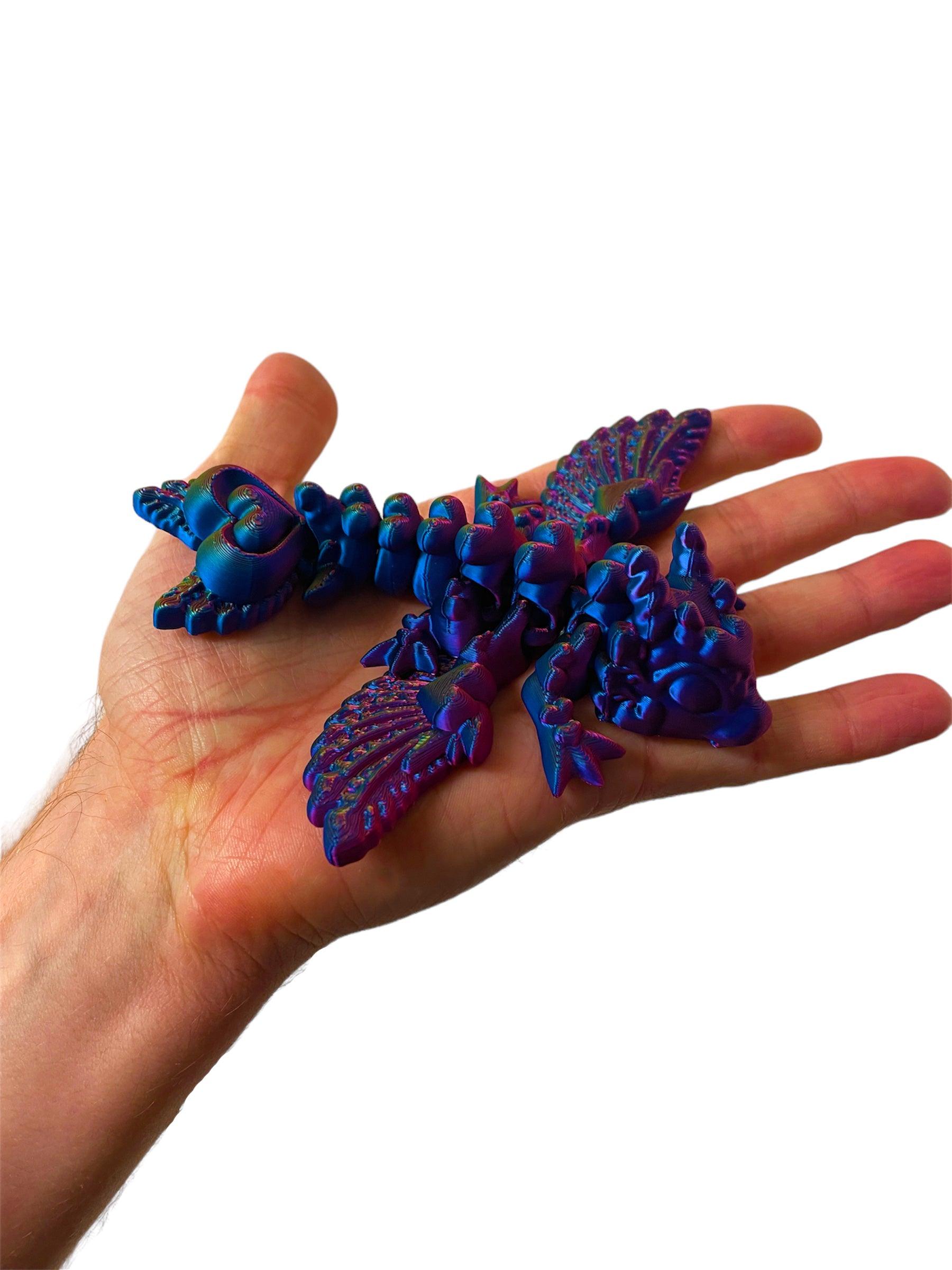 Cute Epic 6" Heart Tail Chroma Dragon Colour Changing Fidget Toy